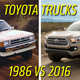 Illustration for article titled The 1986 Toyota Truck And 2016 Toyota Tacoma Compared Spec For Spec